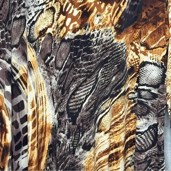 Susan Graver XL Tank Top Shirt Gold Solid Sleeveless Scoop Neck Glitter Knit - Picture 2 of 6